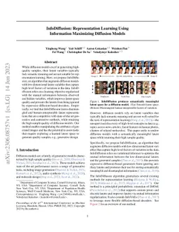 InfoDiffusion: Representation Learning Using Information Maximizing
  Diffusion Models