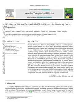 HOSSnet: an Efficient Physics-Guided Neural Network for Simulating Crack
  Propagation