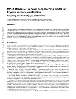 MPSA-DenseNet: A novel deep learning model for English accent
  classification