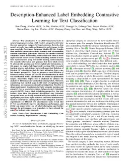 Description-Enhanced Label Embedding Contrastive Learning for Text
  Classification