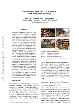 Pragmatic Inference with a CLIP Listener for Contrastive Captioning