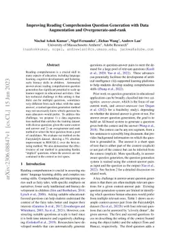 Improving Reading Comprehension Question Generation with Data
  Augmentation and Overgenerate-and-rank