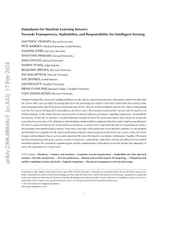 Datasheets for Machine Learning Sensors