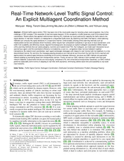 Real-Time Network-Level Traffic Signal Control: An Explicit Multiagent
  Coordination Method