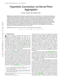 Hyperbolic Convolution via Kernel Point Aggregation