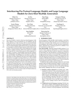Interleaving Pre-Trained Language Models and Large Language Models for
  Zero-Shot NL2SQL Generation
