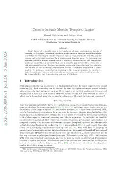 Counterfactuals Modulo Temporal Logics