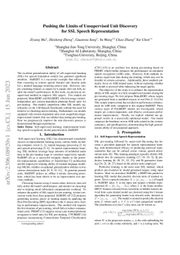 Pushing the Limits of Unsupervised Unit Discovery for SSL Speech
  Representation