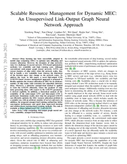 Scalable Resource Management for Dynamic MEC: An Unsupervised
  Link-Output Graph Neural Network Approach