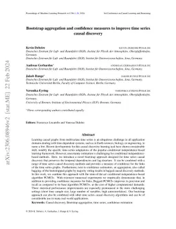 Bootstrap aggregation and confidence measures to improve time series
  causal discovery