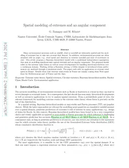 Spatial modeling of extremes and an angular component