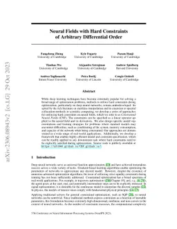 Neural Fields with Hard Constraints of Arbitrary Differential Order