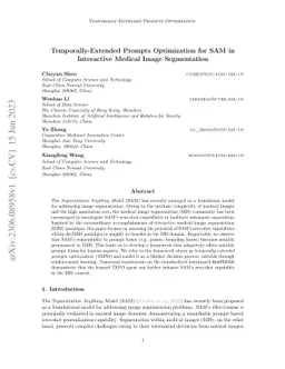Temporally-Extended Prompts Optimization for SAM in Interactive Medical
  Image Segmentation