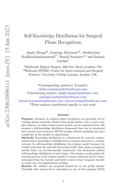 Self-Knowledge Distillation for Surgical Phase Recognition
