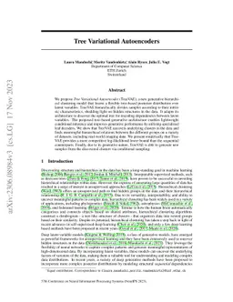Tree Variational Autoencoders