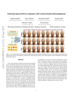 Emotional Speech-Driven Animation with Content-Emotion Disentanglement