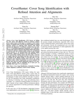 CoverHunter: Cover Song Identification with Refined Attention and
  Alignments