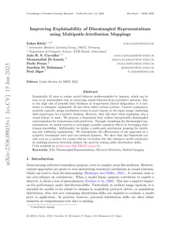 Improving Explainability of Disentangled Representations using
  Multipath-Attribution Mappings