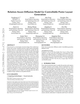 Relation-Aware Diffusion Model for Controllable Poster Layout Generation