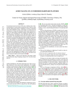 Environmental Sound Classification on An Embedded Hardware Platform