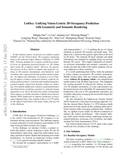 UniOcc: Unifying Vision-Centric 3D Occupancy Prediction with Geometric
  and Semantic Rendering