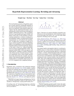 Hyperbolic Representation Learning: Revisiting and Advancing