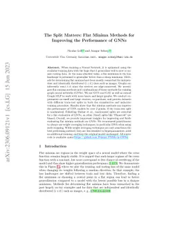 The Split Matters: Flat Minima Methods for Improving the Performance of
  GNNs