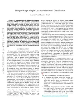 Enlarged Large Margin Loss for Imbalanced Classification