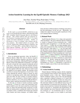 Action Sensitivity Learning for the Ego4D Episodic Memory Challenge 2023