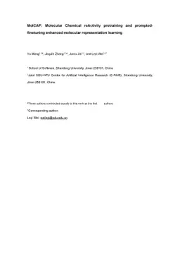 MolCAP: Molecular Chemical reActivity pretraining and
  prompted-finetuning enhanced molecular representation learning