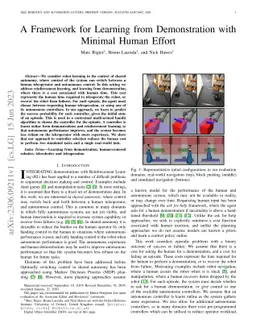 A Framework for Learning from Demonstration with Minimal Human Effort