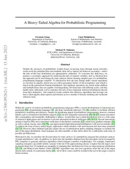 A Heavy-Tailed Algebra for Probabilistic Programming
