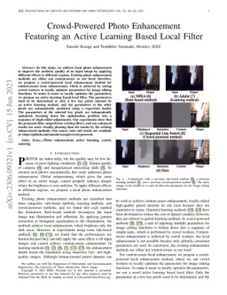 Crowd-Powered Photo Enhancement Featuring an Active Learning Based Local
  Filter