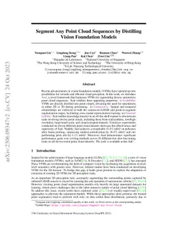 Segment Any Point Cloud Sequences by Distilling Vision Foundation Models