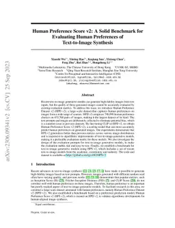 Human Preference Score v2: A Solid Benchmark for Evaluating Human
  Preferences of Text-to-Image Synthesis