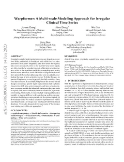 Warpformer: A Multi-scale Modeling Approach for Irregular Clinical Time
  Series