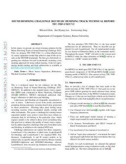 Sound Demixing Challenge 2023 Music Demixing Track Technical Report:
  TFC-TDF-UNet v3
