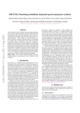 Diff-TTSG: Denoising probabilistic integrated speech and gesture
  synthesis