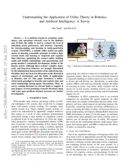 Understanding the Application of Utility Theory in Robotics and Artificial Intelligence: A Survey