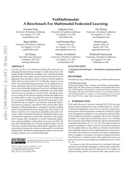 FedMultimodal: A Benchmark For Multimodal Federated Learning