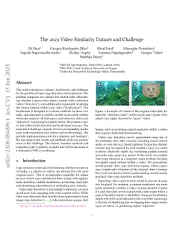 The 2023 Video Similarity Dataset and Challenge