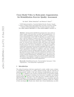 Cross-Modal Video to Body-joints Augmentation for Rehabilitation
  Exercise Quality Assessment