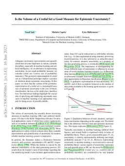 Is the Volume of a Credal Set a Good Measure for Epistemic Uncertainty?