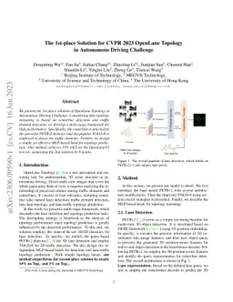 The 1st-place Solution for CVPR 2023 OpenLane Topology in Autonomous
  Driving Challenge