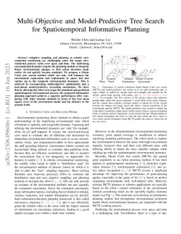 Multi-Objective and Model-Predictive Tree Search for Spatiotemporal
  Informative Planning