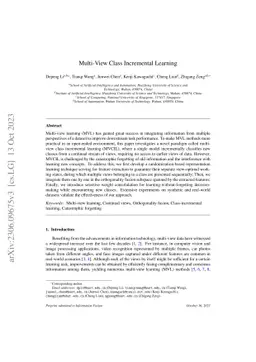 Multi-View Class Incremental Learning