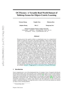 OCTScenes: A Versatile Real-World Dataset of Tabletop Scenes for
  Object-Centric Learning