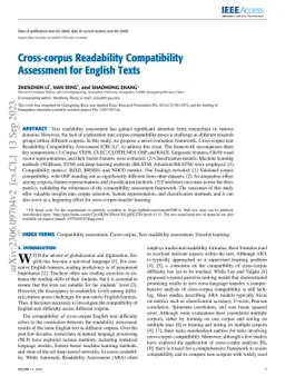 Cross-corpus Readability Compatibility Assessment for English Texts