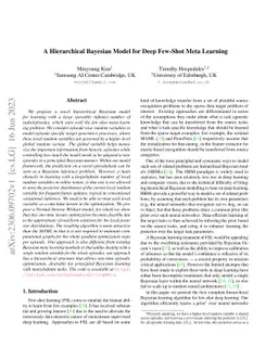 A Hierarchical Bayesian Model for Deep Few-Shot Meta Learning