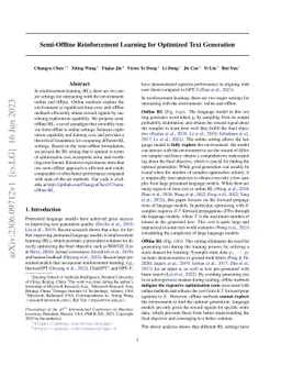 Semi-Offline Reinforcement Learning for Optimized Text Generation